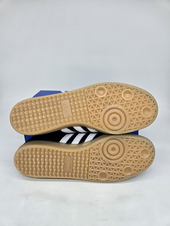 adidas Men\'s Samba JP JQ9056 Black White Gum Shoes Size 11